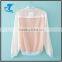 spring and summer fashion candy color patchwork color block short design shirt Chiffon