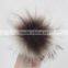 Myfur Mixed Color Pom Pom Keychain Bag Charm Genuine Raccoon Fur Pom Poms For Hat Accessory