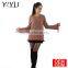 Custom school unifrom pullover girl simple style agaric hem knit sweater