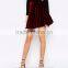 Fully Lined Soft-touch Skater Skirt Women, Velvet Mini Skirts 2015