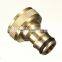 3/4 Solid Brass Threaded Tap Garden Hose Connect Adaptor Tap Snap Fitting Pipe