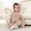 China supplier Low Moq Bear Shape Flannel Newborn Baby Jumpsuit