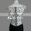 Custom Made V Neckline Cap Sleeve Beaded Black Teen Special Occasions Prom Dresses