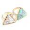 Latest Design Triangular Shaped Howlite and Turquoise Stone Ring