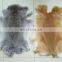 Big piece and soft raw color tanned rabbit skin