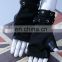 Gothic synthetic leather fingerless gloves with zipper and removable wristband