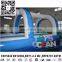 custom Inflatable double lane slip n slide with water pool for backyard party