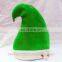 YIwu China Novelty Funny Crazy Decorated LED Flashing Light Up Velvet Santa Claus Christmas Elf Hat with Jingle Bells Decoration