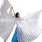 BestDance Egyptian Egypt Belly Dance Sexy Bifurcate Open on the Back White Isis Wings With no Sticks