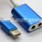 USB 3.1 USB-C Type C Male to Dual 3.5mm Female Earphone AUX Audio Splitter Adapter Cable