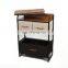 Customized 5L-604 Fabric Printed Chest Vertical Dresser Storage Tower Dressers 6 Drawers with Wooden Pull
