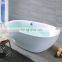 Proway indoor Freestanding tub 3 sided engineering bathtub,Factory price black whirlpool bathtub