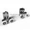 PROWAY shower room plastic chrome pulley wheels portable Silding door pulleys wheels system