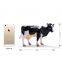 Custom Holstein Friesian Figure Pvc Holstein Cow Animal Model Toy Vivid Holstein Friesian Cow Action Figure