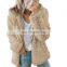 2021 Amazon wish European and American cross-border foreign trade new women's hooded woolen autumn and winter jacket coat