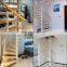 Custom Design Curved Shape Steel Bar Spiral Stair Design / Villa Indoor iron Spiral Stairs used spiral staircases