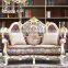 New arrival high quality wood royal antique sofa set furniture pure leather living room sofas