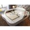 Multifunction Modern bedroom furniture design with speaker USB charger leather smart king size massage leather bed frame