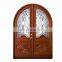 arched round top exterior pivot entry single doors