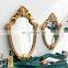 Mirror Acrylic Vintage Antique Decorative Living Room Furniture Makeup Gold Luxury Glass Home Decor Vanity Wall Bathroom Mirror