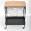 Trolley Kitchen Furniture General Use Home Storage Packing 3 tier metal mesh storage basket kitchen trolley