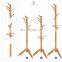 Wooden Hall Tree Enterway Coat Hanger Holder Free Standing for Clothes Hats Purses Coat Rack Stand with 11 Rounded Hook