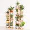 Bamboo 6 Tier 7 Potted Plant Stand Rack Multiple Flower Pot Holder Shelf Indoor Outdoor Planter Display Shelving Unit for Patio