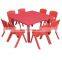 2020 Children furniture kindergarten cheap plastic study play table set for kid