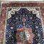 Yamei Lagend blue color persian silk carpet and rug 4x6ft
