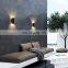 HUAYI High Performance Ip65 Waterproof Aluminum 2*3 W Outdoor Garden Landscape Black White Led Wall Lamp