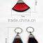 exotic skin fashion key chain special ostrich skin key ring new gift item leather key ring