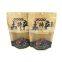 Kraft paper bag recyclable stand up craft food pouch zip lock snack food packaging bag with window