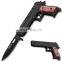 5.9 Inch Gun Shaped Aluminum Handle  Mini Folding Camping Tracker Pocket knife