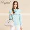 Women's Preppy Style Cable Knit Ruffled Collar Sweater 100% Cashmere Solid Pattern Winter Essential ODM Supply