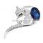 2015 New fashion magnetic crystal fox fancy safety wedding diamond brooch pin