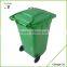 Wheels attached plastic rubbish bin