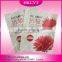 Cute design mylar aluminum foil plastic packaging bag for facial mask/facial mask bag