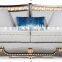 Neoclassic living furniture set wood frame fabric sofa gold length mirror