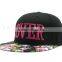 BSH012F Promotional fashion patchwork 6 panel baseball caps /snapback cap / sport hat
