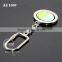 Custom Revolve Oval Shaped Zinc Alloy Promotional Spinning Metal Rotate Keyring