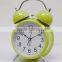 5" twin bell alarm clock, quartz analog table alarm clock, desk alarm clock