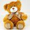 Brown Tan Plush Bow Teddy Bear Toys