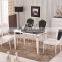 Dinette Combination Folding Table Tempered Glass Table Round Table Four Chairs