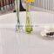 80cm white color round tempered glass top dining table