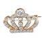 Fashion men's suits clothing accessories high quality diamond crown brooch pins                        
                                                                                Supplier's Choice