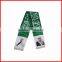 130*14cm good quality green white football scarf