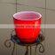 Hand made Two layer red colour glass vase