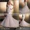 supply all kinds of organza butterfly cowl neck tea length wedding dresses
