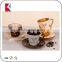 wholesale 180cc colored with coffee logo ceramic biscuit cups tea cup and saucer ceramic