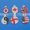 Promotional cheap custom country flag pet id tag